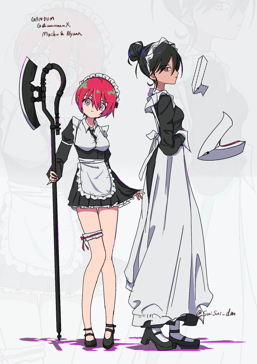 amate yuzuriha and nyaan (gundam and 1 more) drawn by hasu_175