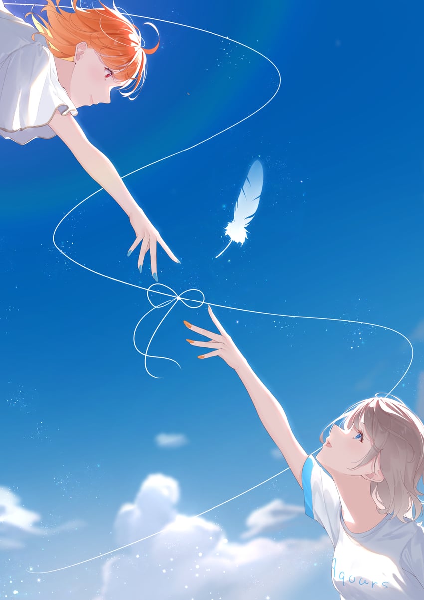 watanabe you and takami chika (love live! and 2 more) drawn by kasa-p