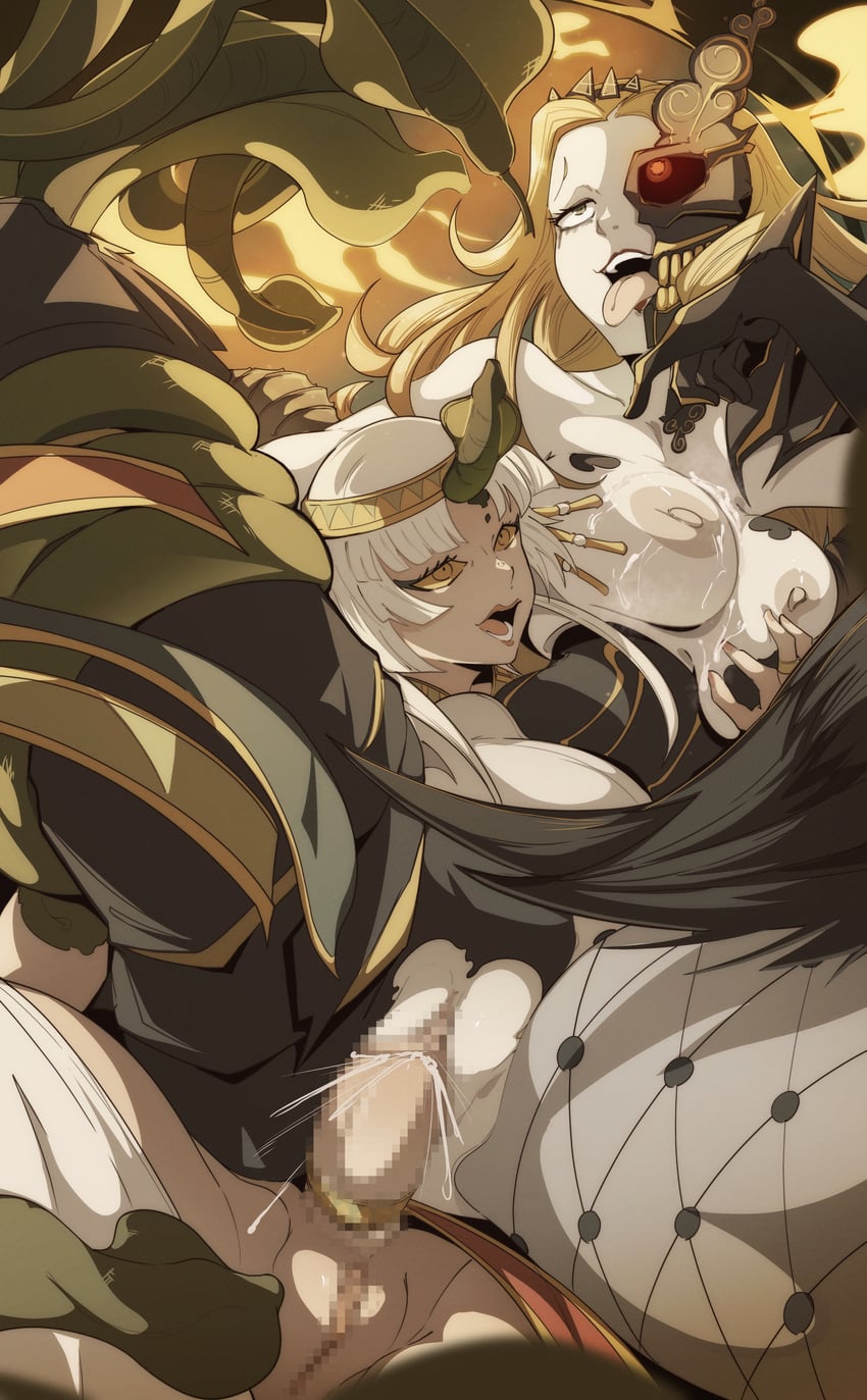 naamah and cleopatra (shin megami tensei and 2 more) drawn by orphen_(pink_seito)
