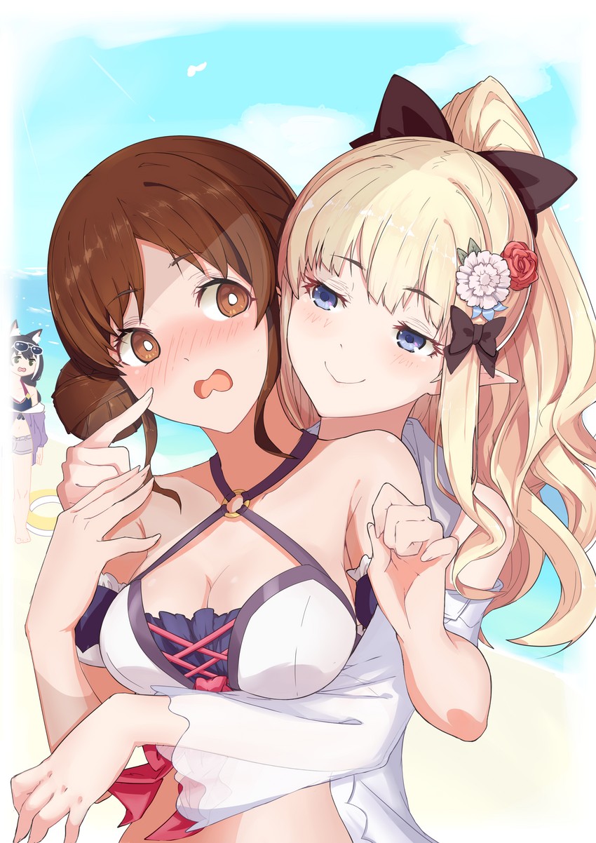 karyl, saren, and suzume (princess connect!) drawn by xiangcao_xing_chen_bing