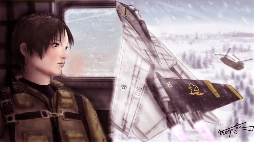kei nagase (ace combat and 1 more) drawn by thompson_(solowingfh)
