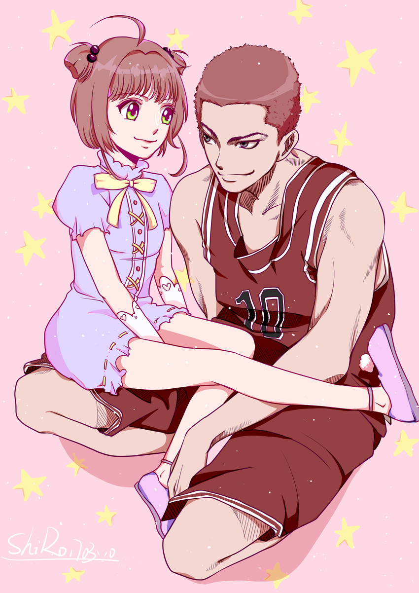kinomoto sakura and sakuragi hanamichi (cardcaptor sakura and 1 more) drawn by xiluoji