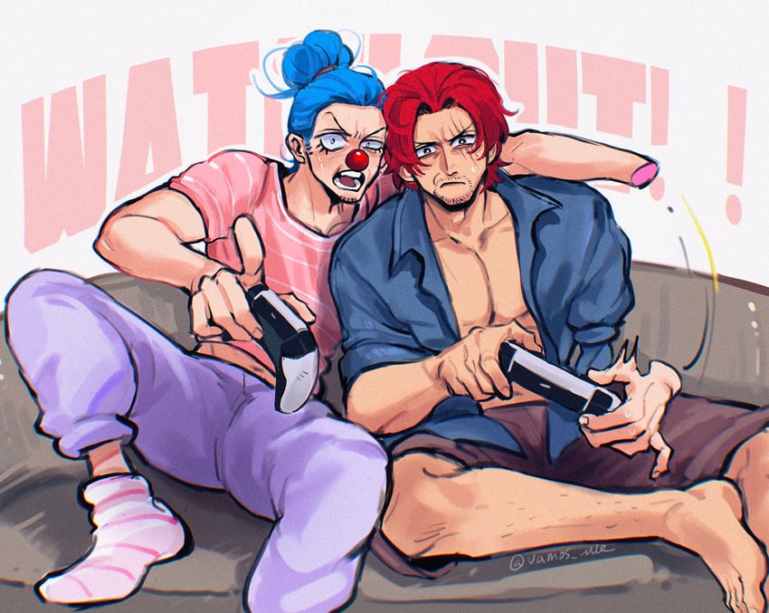 shanks and buggy the clown (one piece) drawn by vamos_mk