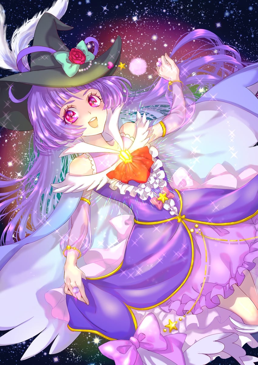 izayoi liko and cure magical (precure and 1 more) drawn by waka_(negronoir)