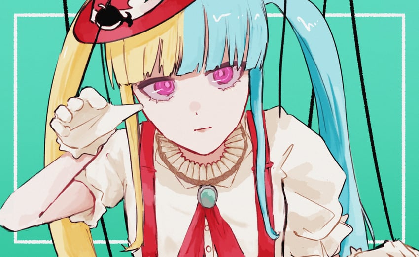 hatsune miku (vocaloid and 1 more) drawn by o1lmz