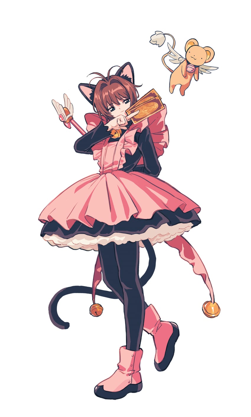 kinomoto sakura and kero (cardcaptor sakura) drawn by aisikadan