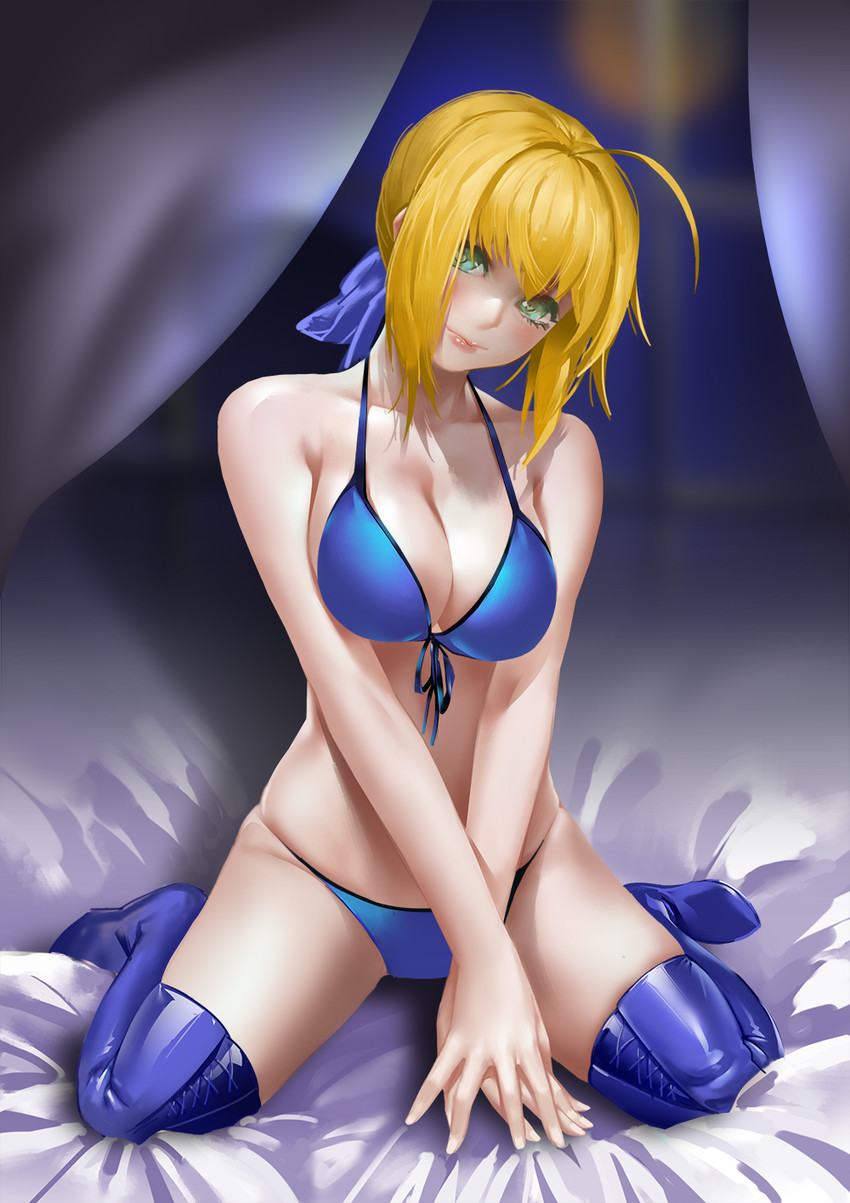 artoria pendragon and saber (fate and 1 more) drawn by hq19910119