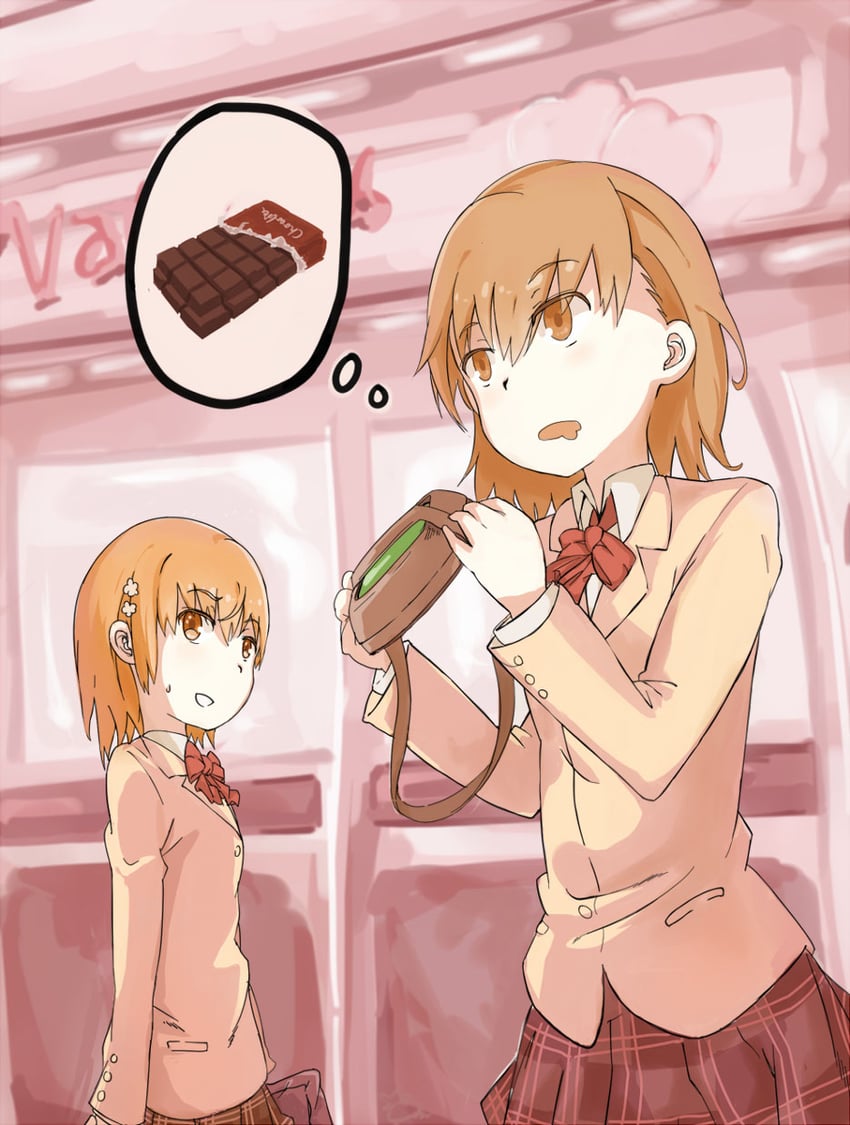 misaka mikoto and misaka imouto (toaru majutsu no index and 1 more) drawn by tomato_(lsj44867)