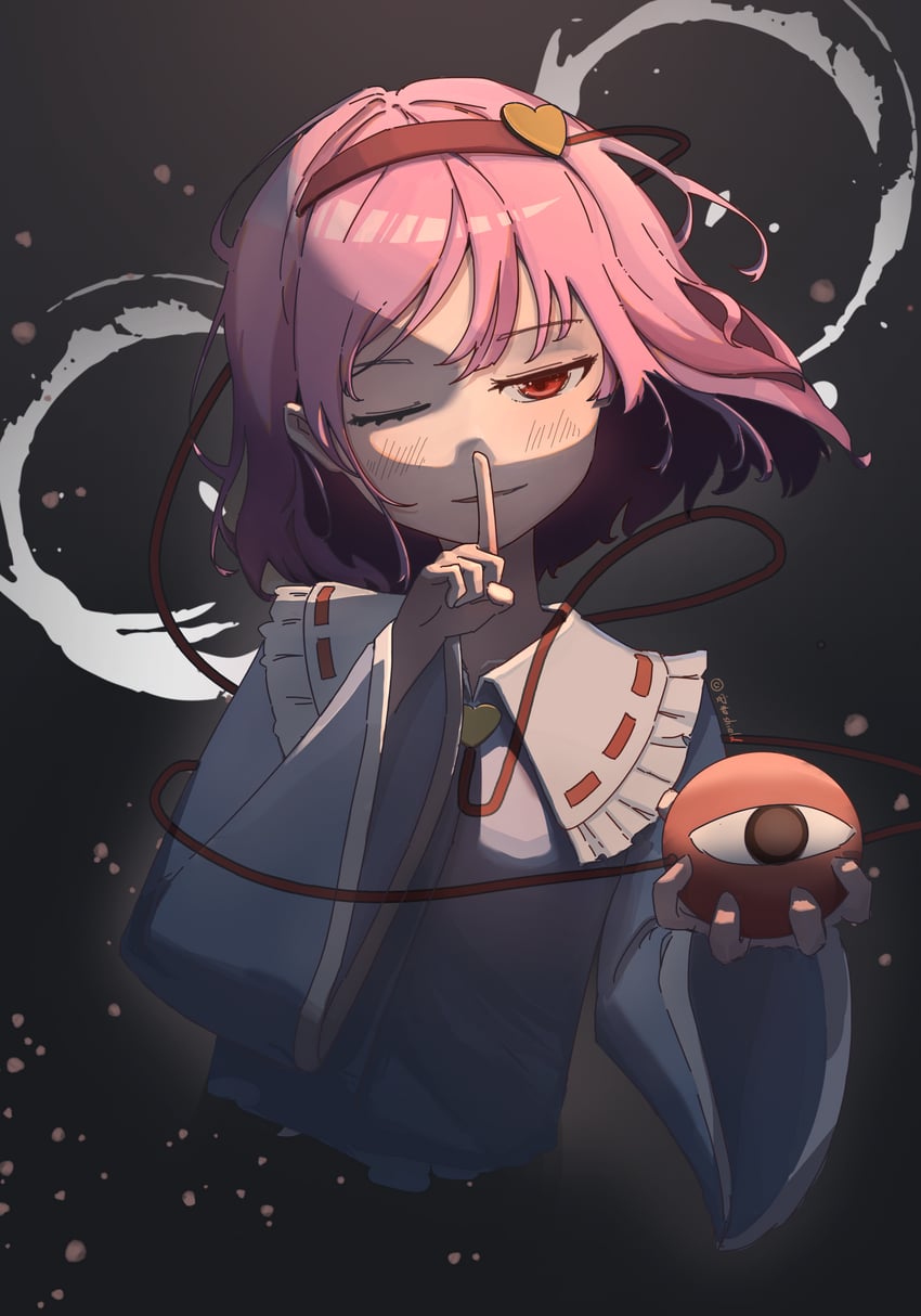 komeiji satori (touhou) drawn by hat_shop