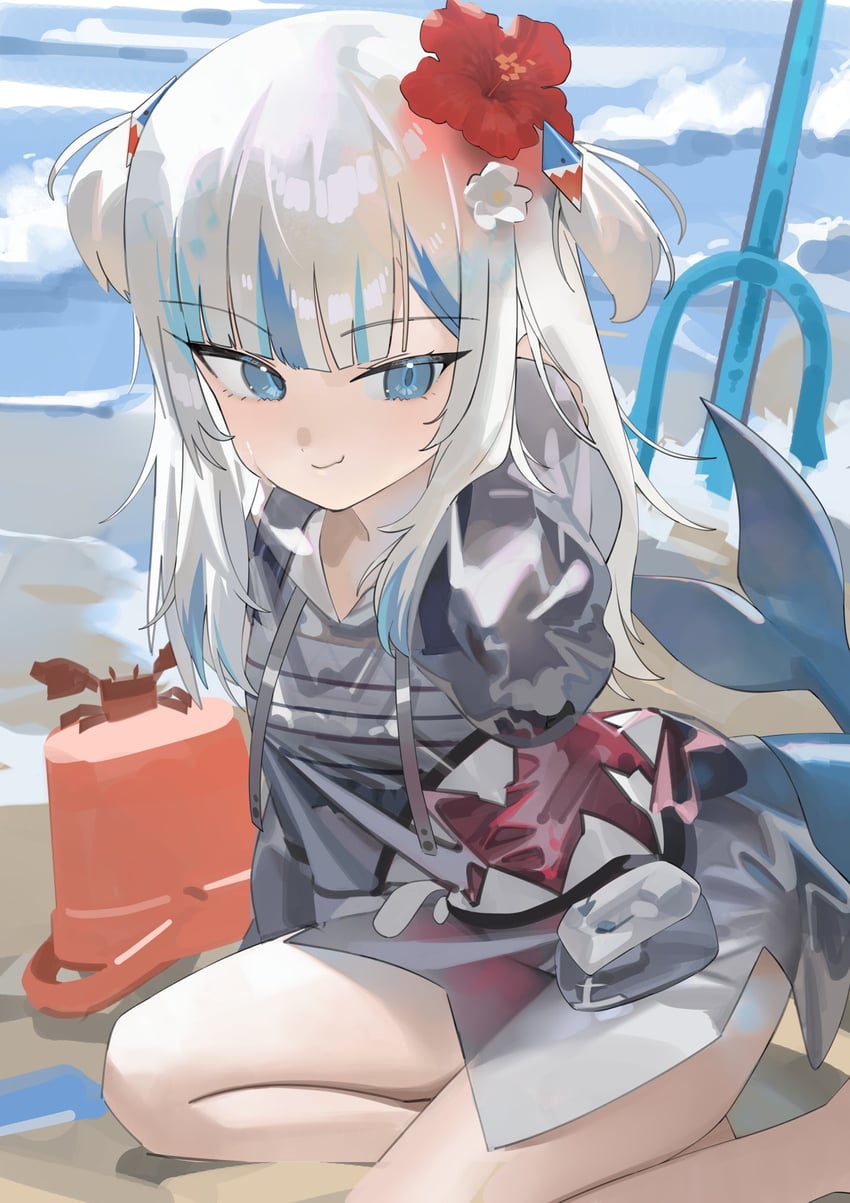gawr gura (hololive and 1 more) drawn by koyo2023