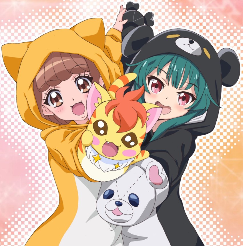 hiramitsu hinata, nyatoran, and yuna (precure and 2 more) drawn by masaru_(win800)