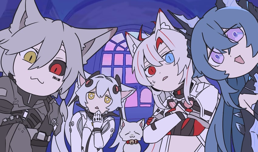 alpha, luna, lamia, lucia: crimson weave, lamia: lost lullaby, and 3 more (punishing: gray raven and 1 more) drawn by fei_xun_jia_jia_yu