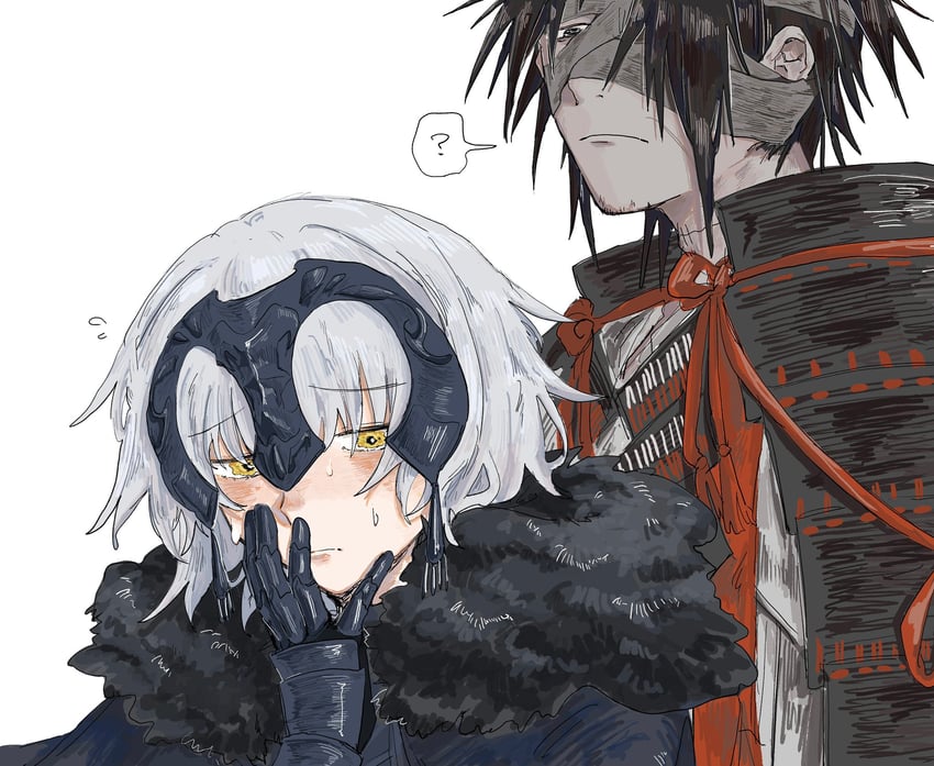 jeanne d'arc alter and chiemon (fate and 1 more) drawn by ruda_(ruda_0616_tfj)