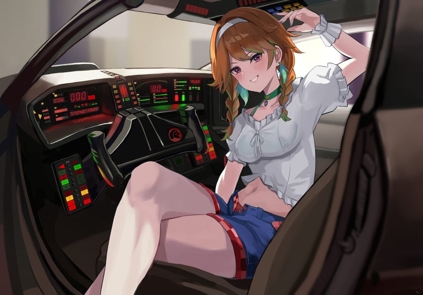takanashi kiara and k.i.t.t (hololive and 2 more) drawn by yato_(yama0x1)