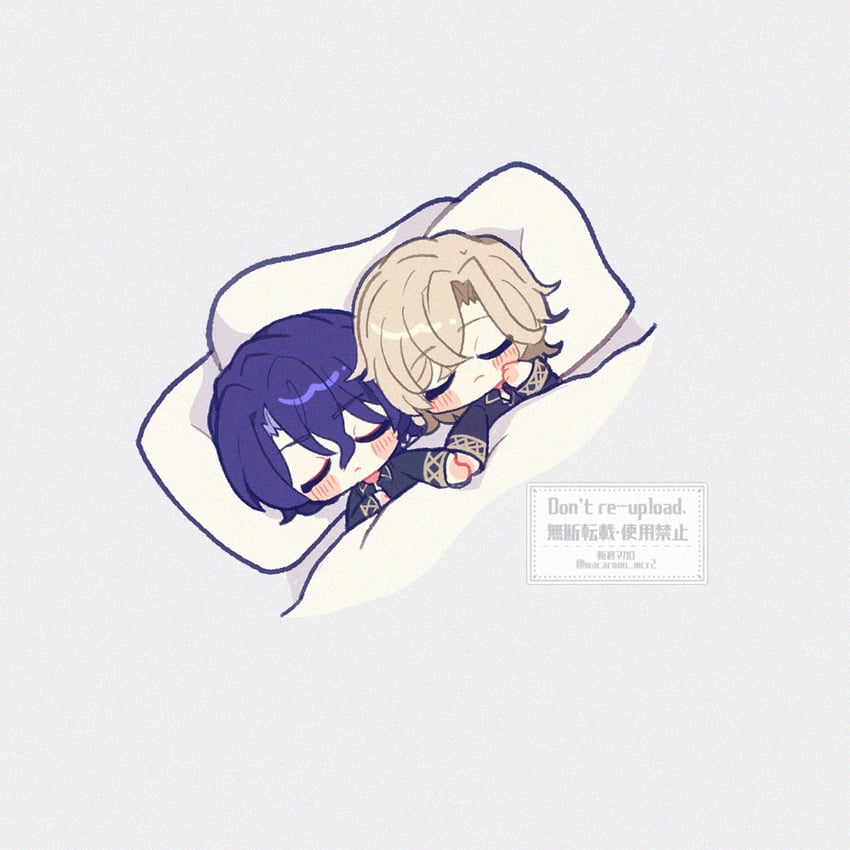 dr. ratio and aventurine (honkai and 1 more) drawn by macaroon_mcr2