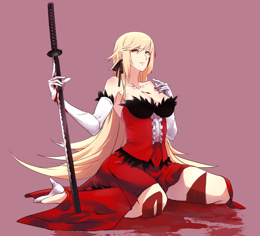 oshino shinobu and kiss-shot acerola-orion heart-under-blade (monogatari and 1 more) drawn by rdc7229