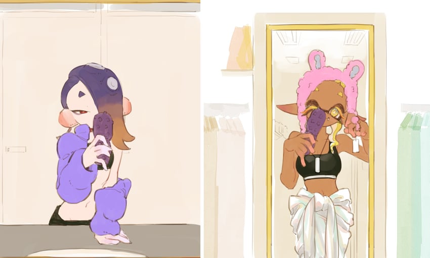 shiver and frye (splatoon and 1 more) drawn by mainichi_yamucha