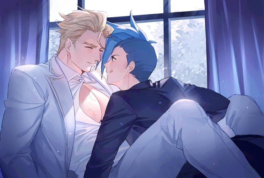 galo thymos and kray foresight (promare) drawn by lalatia-meai