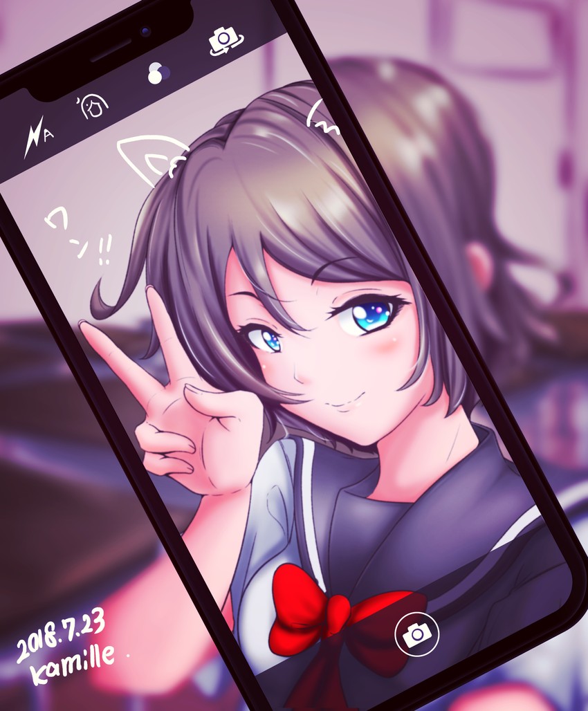 watanabe you (love live! and 1 more) drawn by kamille1013