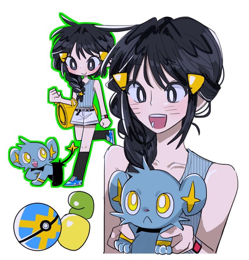 dawn and shinx (pokemon and 1 more) drawn by dnlsel59