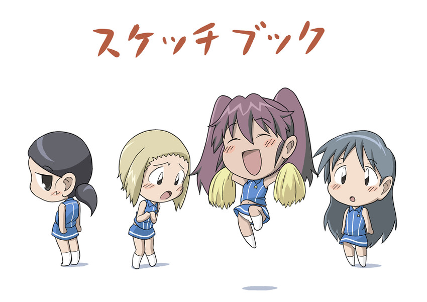 kajiwara sora, asou natsumi, torikai hazuki, and kuga kokage (sketchbook full colors) drawn by mirakichi