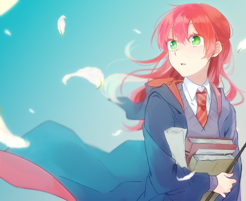 lily evans (wizarding world and 1 more) drawn by biyaku_(user_zyxa4242)