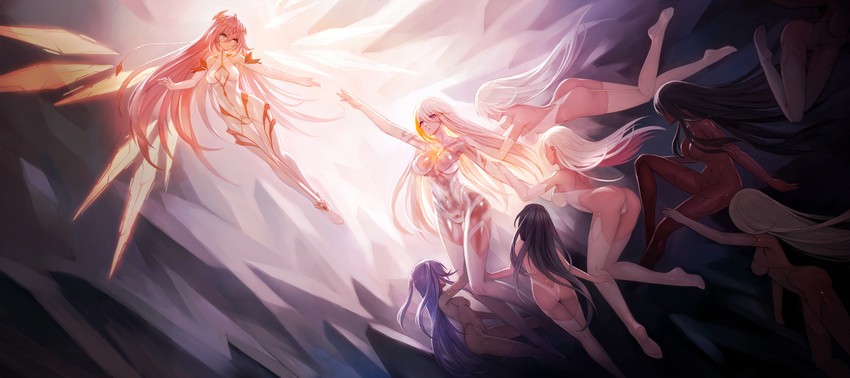 reina, akane, kakumi saya, shiro, and prufstein (sky diver xipuria) drawn by zhuore_zhi_hen