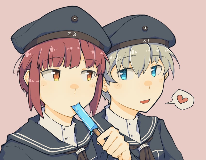 z1 leberecht maass and z3 max schultz (kantai collection) drawn by kokuya_(kokuya28)