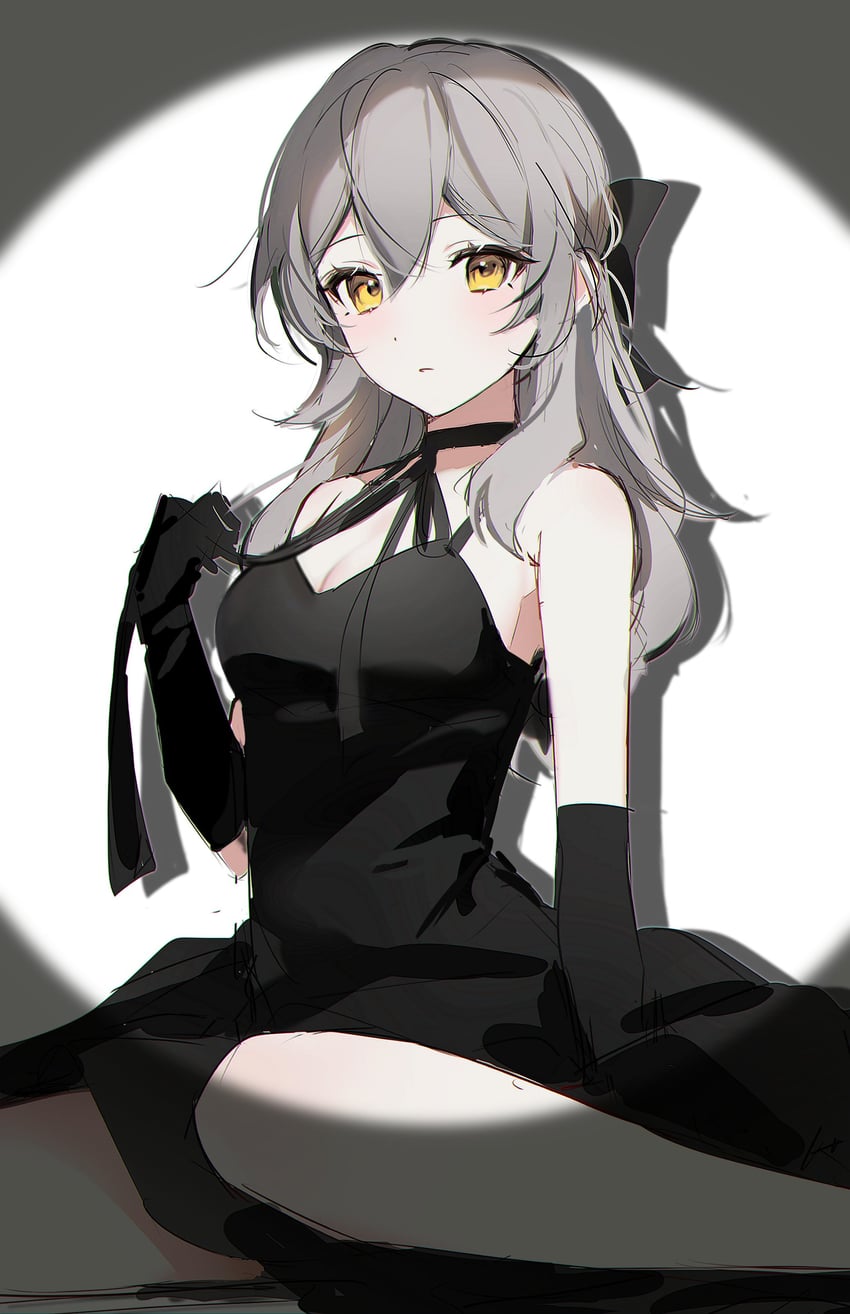 trailblazer and stelle (honkai and 1 more) drawn by opal_(k_oooh)