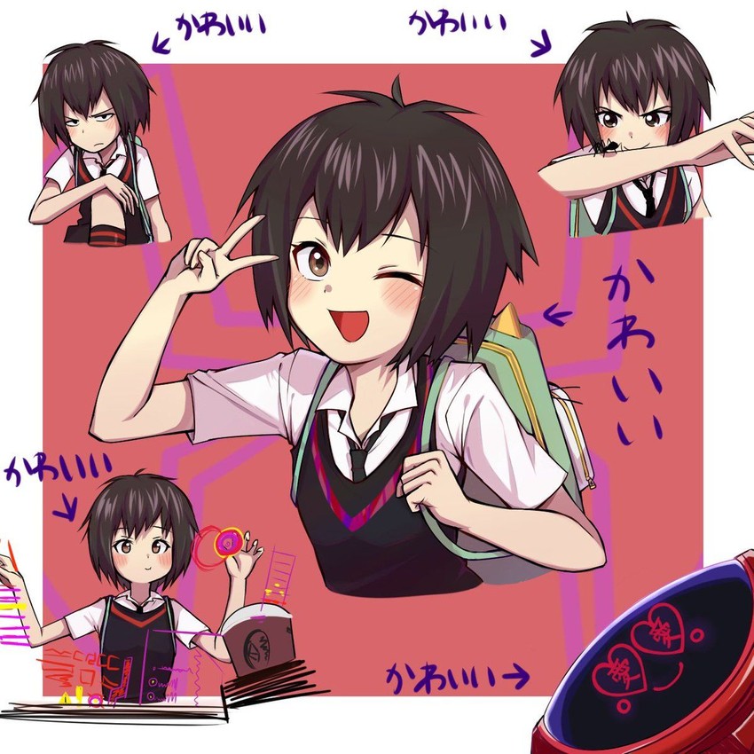 peni parker and sp//dr (marvel and 3 more) drawn by pekenukoze