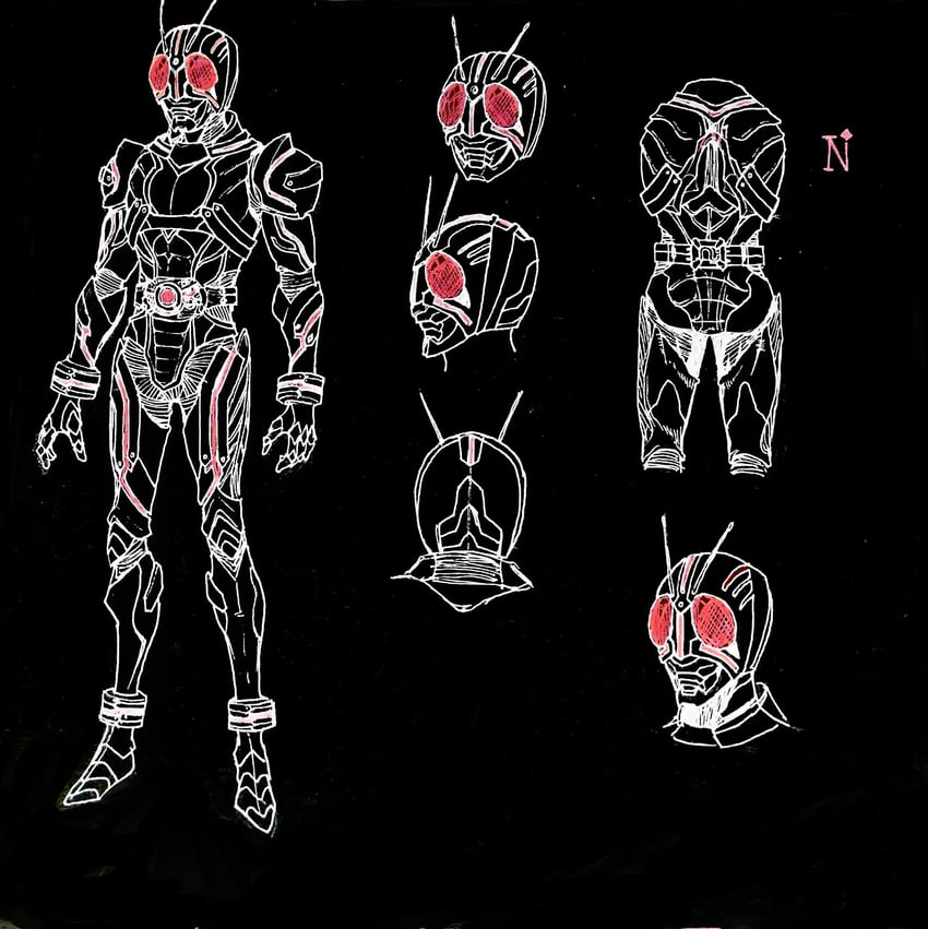 kamen rider black (kamen rider and 1 more) drawn by garoshirou