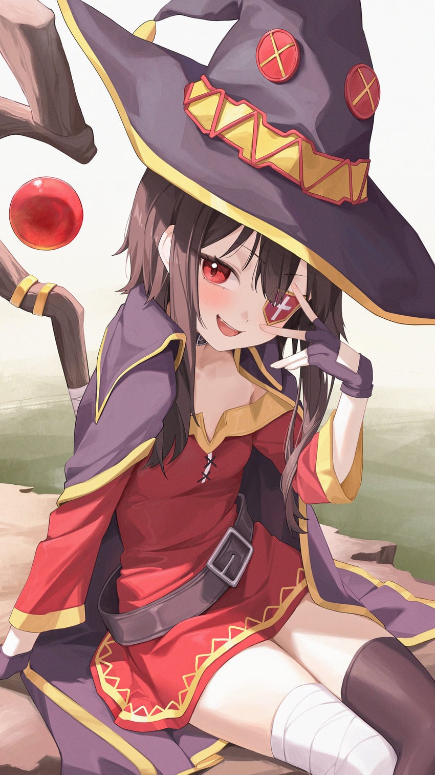 megumin (kono subarashii sekai ni shukufuku wo!) drawn by midori_fufu
