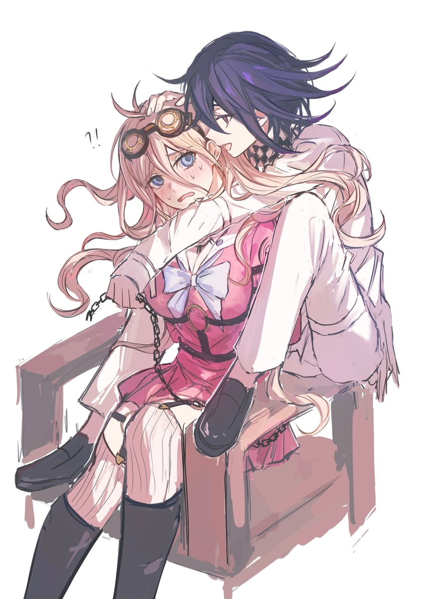 oma kokichi and iruma miu (danganronpa and 1 more) drawn by fu_ga_(vivi912912)