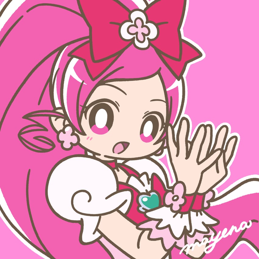 hanasaki tsubomi and cure blossom (precure and 1 more) drawn by mayena