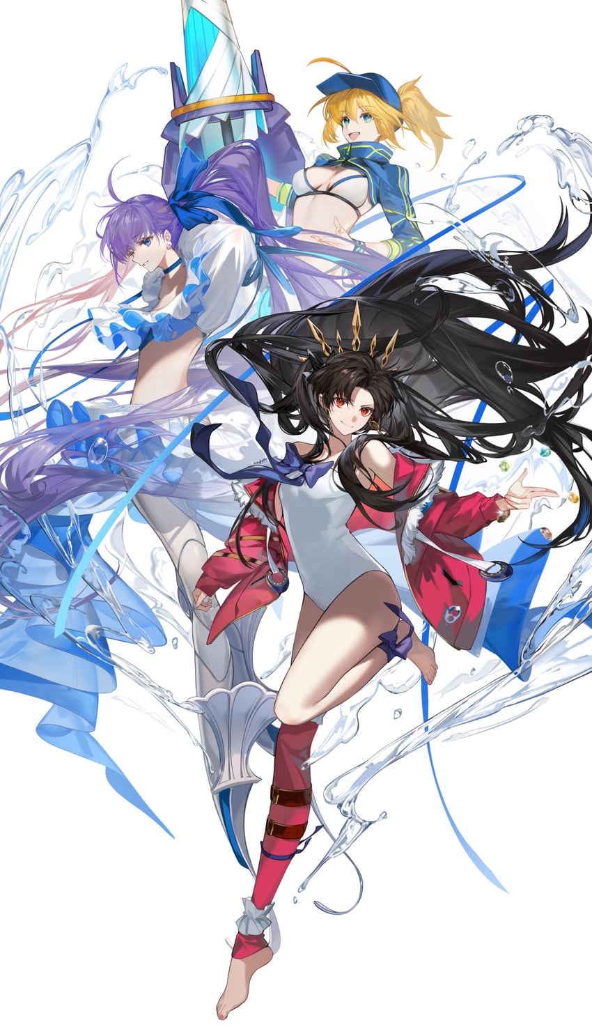 artoria pendragon, meltryllis, ishtar, and mysterious heroine xx (fate and 1 more) drawn by arlizi