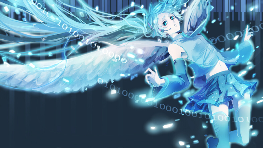 hatsune miku (vocaloid) drawn by tekono_genri