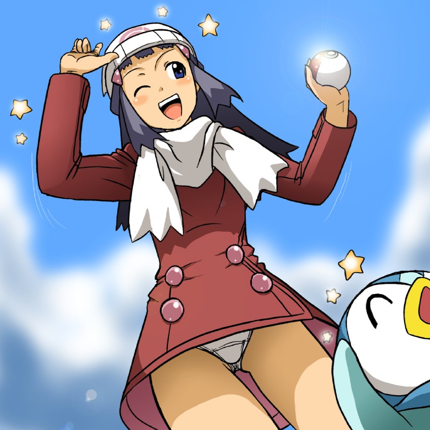 dawn and piplup (pokemon and 2 more) drawn by takaya_n