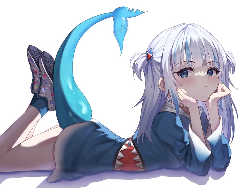 gawr gura (hololive and 1 more) drawn by parm