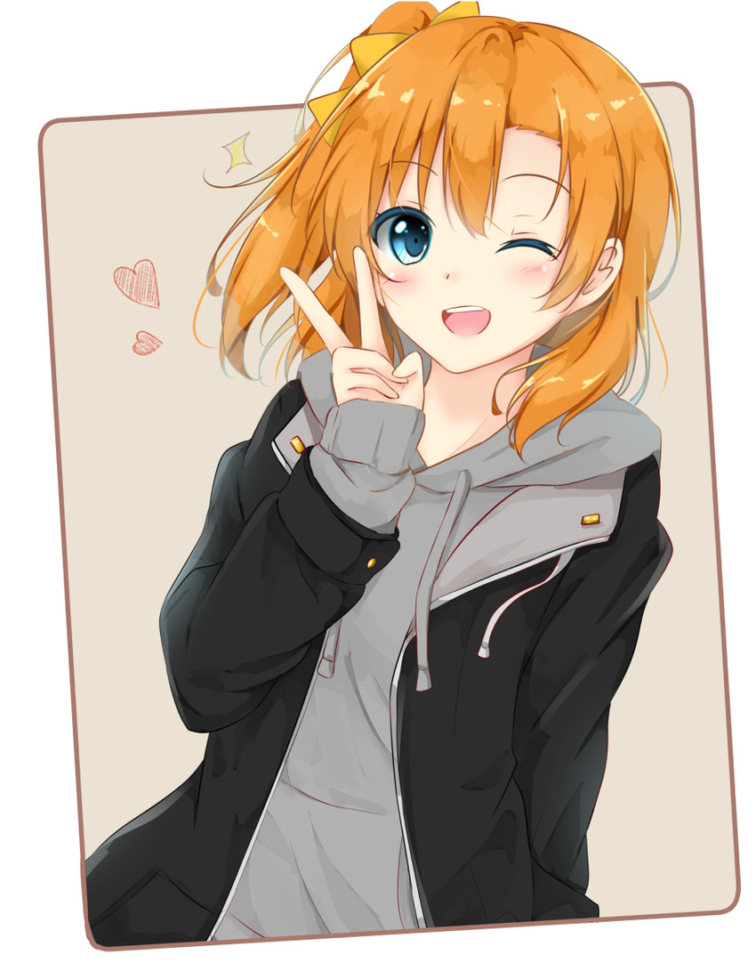kosaka honoka (love live! and 1 more) drawn by shiina_kuro