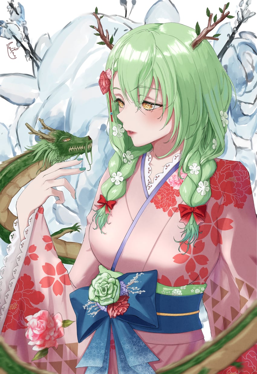 ceres fauna (hololive and 1 more) drawn by redmaryy