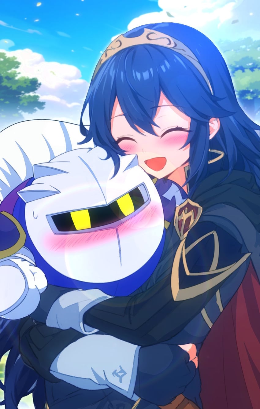 lucina and meta knight (fire emblem and 3 more) drawn by kakk_e