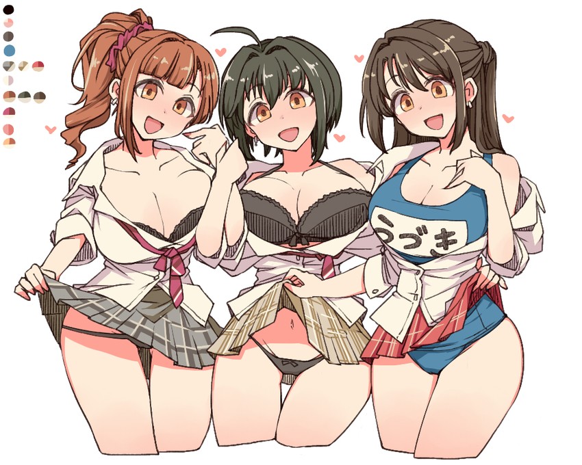 shimamura uzuki, kohinata miho, and igarashi kyoko (idolmaster and 2 more) drawn by toriga_naku