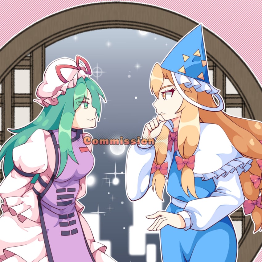 yakumo yukari and mima (touhou) drawn by neferkitty