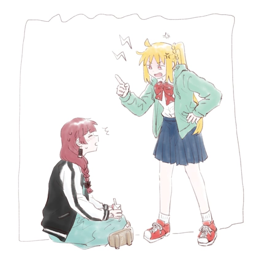 ijichi nijika and hiroi kikuri (bocchi the rock!) drawn by taki_ritzk0u