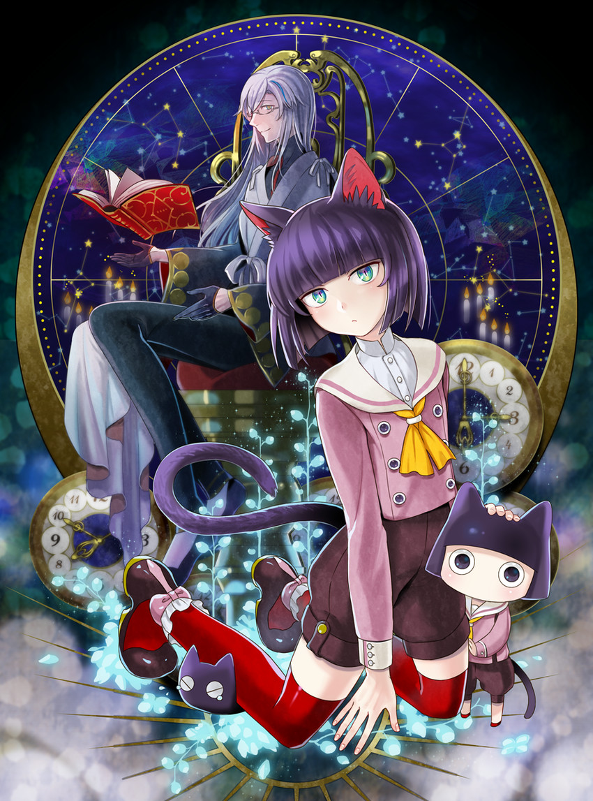 kuroinyan and mebius (pixiv fantasia and 1 more) drawn by kuroi_nyan