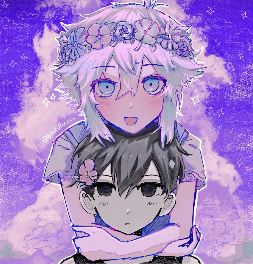 omori and basil (omori) drawn by lulu_(blululu)