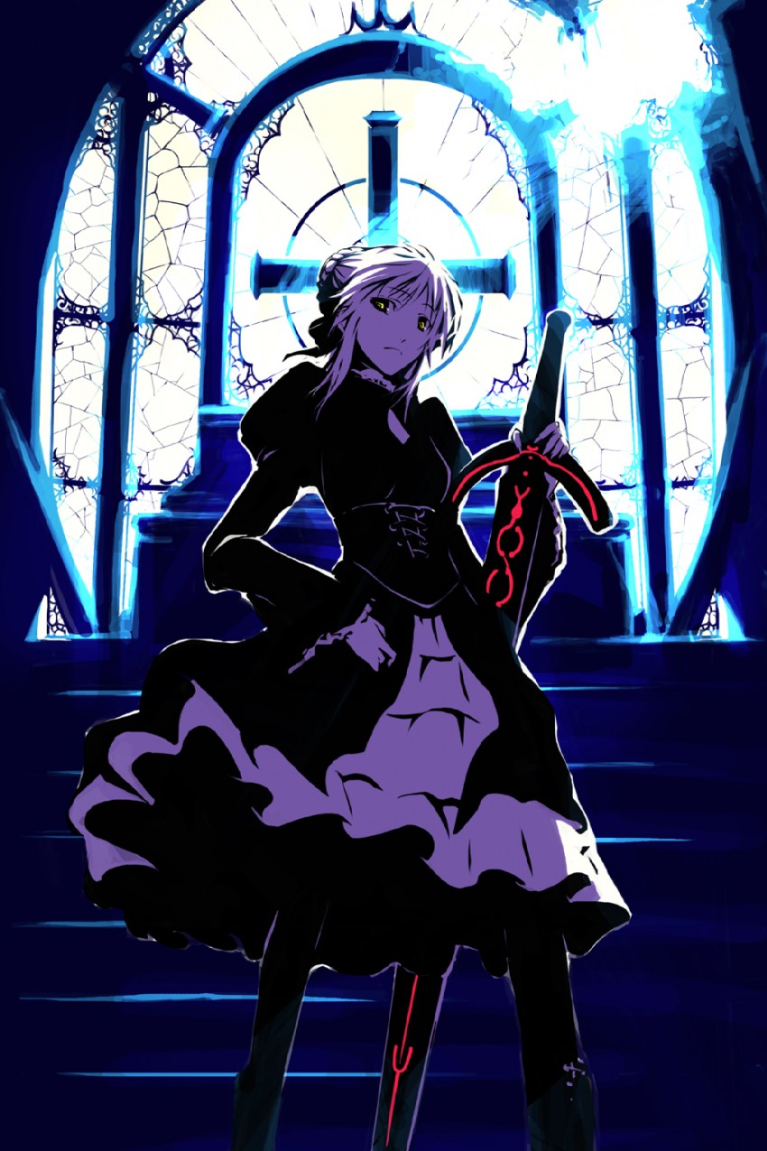 artoria pendragon and saber alter (fate and 1 more) drawn by ko_azuma
