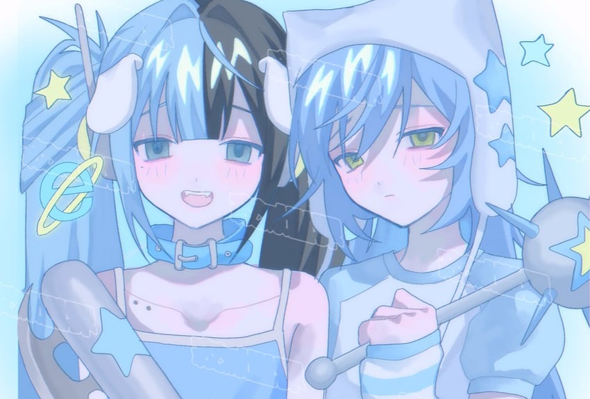 juriken and nell (original and 2 more) drawn by meidodown