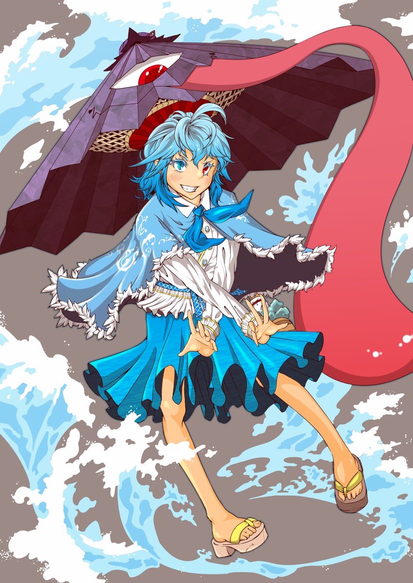tatara kogasa (touhou) drawn by fuyuno_(kiddyland)