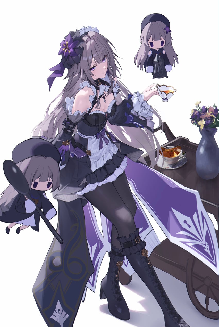 herta and the herta (honkai and 1 more) drawn by sasa_(sasa_ekakiman)